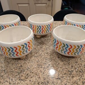 Bundle Of 5 Colorful Wave Pattern Planters
